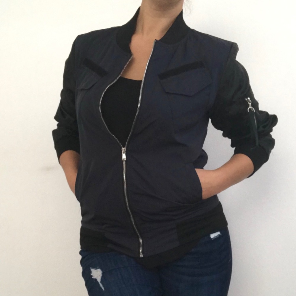 Reverie Uomo Classic Fashion Black Bomper Jacket